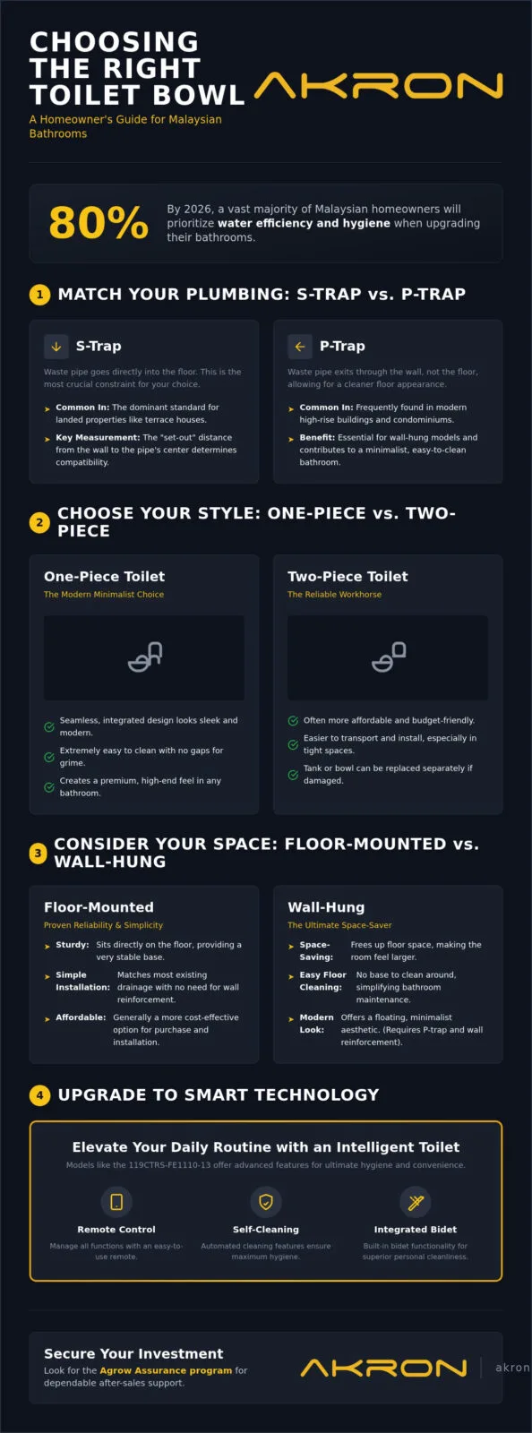 Toilet Bowl Guide for Malaysian Homeowners (2026)